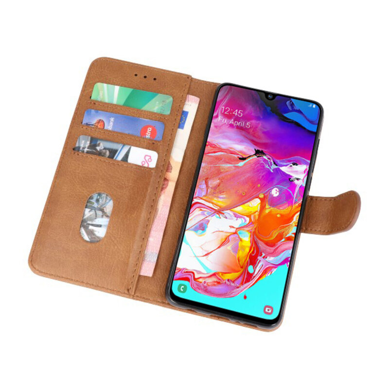 Bookstyle Wallet Cases Case for Samsung Galaxy A70 Brown