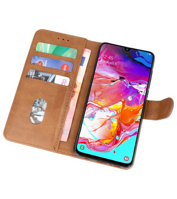Bookstyle Wallet Cases Hoesje voor Samsung Galaxy A70 Bruin