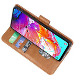 Etuis portefeuille Bookstyle Case pour Samsung Galaxy A70 Brown