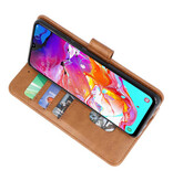 Fundas estilo billetera Bookstyle para Samsung Galaxy A70 Marrón