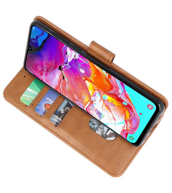 Bookstyle Wallet Cases Hoesje voor Samsung Galaxy A70 Bruin