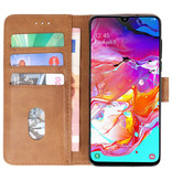 Bookstyle Wallet Taske Etui til Samsung Galaxy A70 Brown