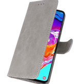 Bookstyle Wallet Cases Hülle für Samsung Galaxy A70 Grau