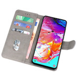 Bookstyle Wallet Cases Hoesje voor Samsung Galaxy A70 Grijs