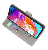 Bookstyle Wallet Cases Hülle für Samsung Galaxy A70 Grau