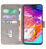 Bookstyle Wallet Cases Hülle für Samsung Galaxy A70 Grau