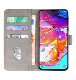 Etuis portefeuille Bookstyle Case pour Samsung Galaxy A70 Gris
