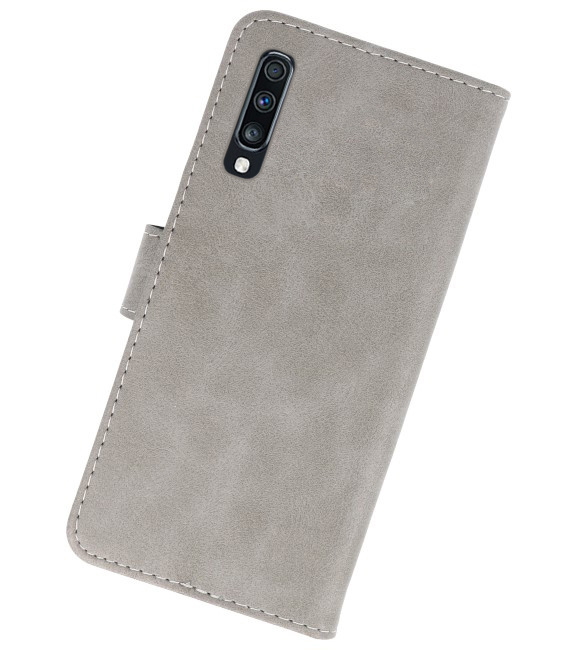 Bookstyle Wallet Cases Hoesje voor Samsung Galaxy A70 Grijs