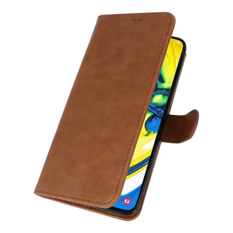 Bookstyle Wallet Cases Hülle für Samsung Galaxy A80 / A90 Braun