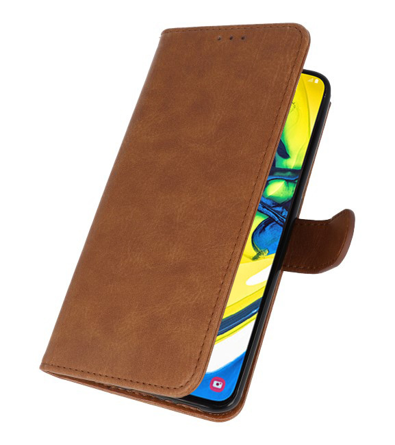 Etuis portefeuille Bookstyle Case pour Samsung Galaxy A80 / A90 Brown