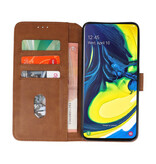 Bookstyle Wallet Cases Hülle für Samsung Galaxy A80 / A90 Braun