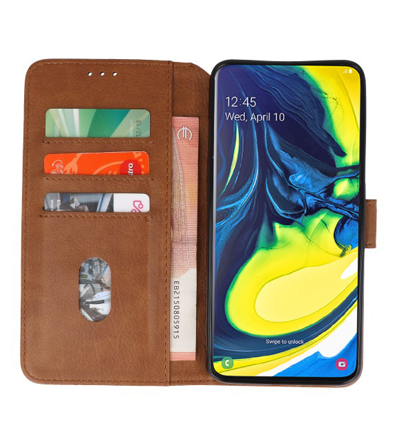 Bookstyle Wallet Cases Case for Samsung Galaxy A80 / A90 Brown