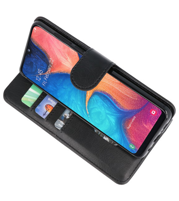 Bookstyle Wallet Cases Case for Samsung Galaxy A20e Black