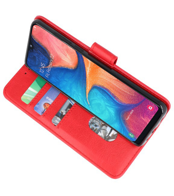 Bookstyle Wallet Cases Case for Samsung Galaxy A20e Red