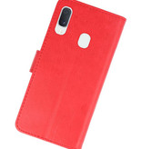 Etuis portefeuille Bookstyle Case pour Samsung Galaxy A20e Rouge