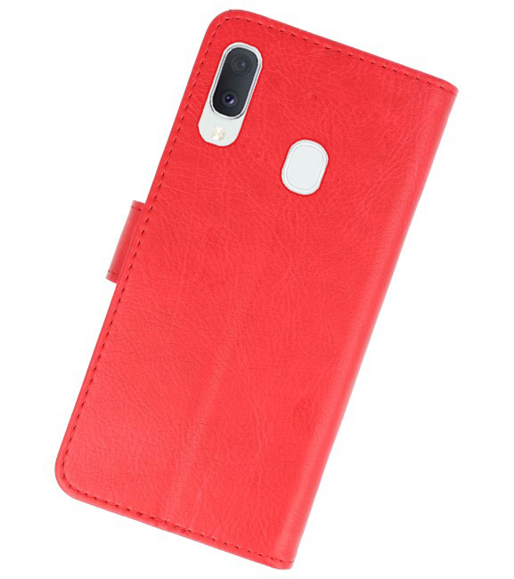 Etuis portefeuille Bookstyle Case pour Samsung Galaxy A20e Rouge