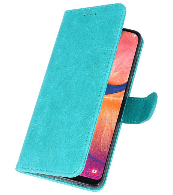 Bookstyle Wallet Taske Etui til Samsung Galaxy A20e Green