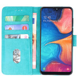 Bookstyle Wallet Taske Etui til Samsung Galaxy A20e Green