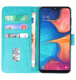 Etuis portefeuille Bookstyle Case pour Samsung Galaxy A20e Green