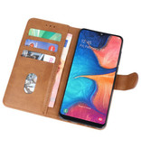 Bookstyle Wallet Cases Hoesje voor Samsung Galaxy A20e Bruin