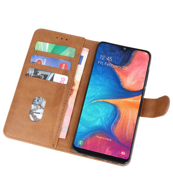 Bookstyle Wallet Cases Case for Samsung Galaxy A20e Brown