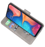 Bookstyle Wallet Cases Hoesje voor Samsung Galaxy A20e Grijs