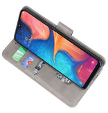 Bookstyle Wallet Taske Etui til Samsung Galaxy A20e Gray