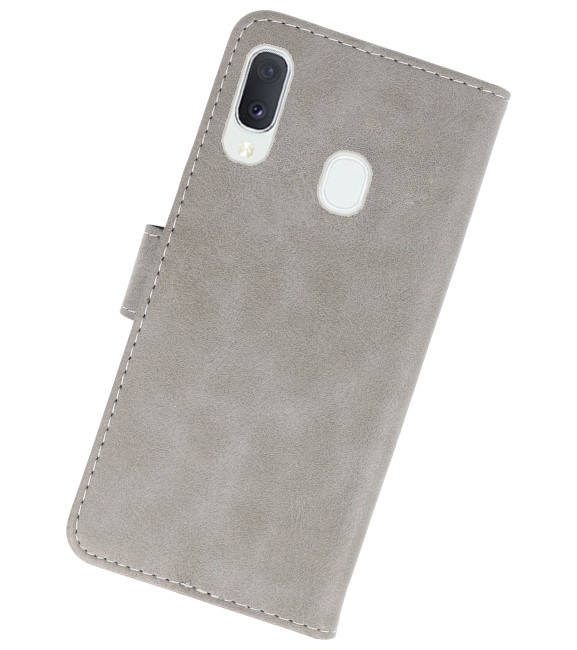 Etuis portefeuille Bookstyle Case pour Samsung Galaxy A20e Grey