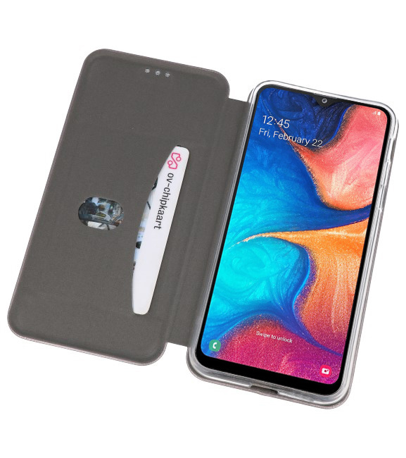 Etui Folio Slim pour Samsung Galaxy A20 Gris