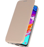 Custodia Folio sottile per Samsung Galaxy A70 Gold