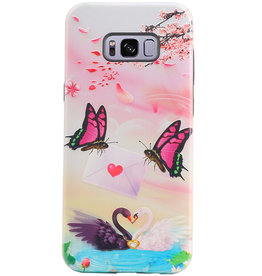 Carcasa trasera con diseño de mariposa para Samsung Galaxy S8 Plus