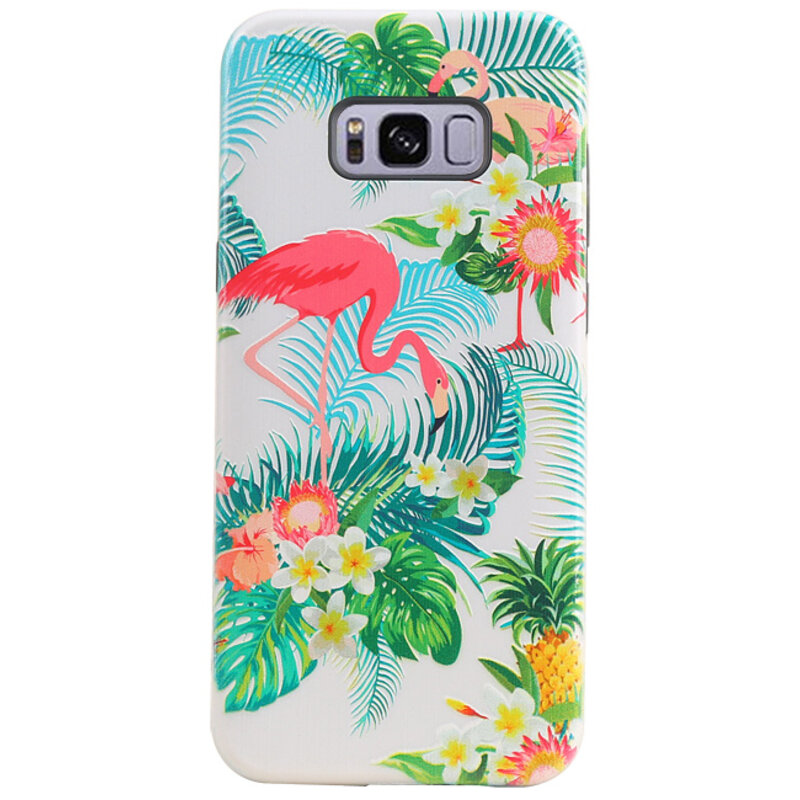 Flamingo Design Hardcase Bagcover til Samsung Galaxy S8 Plus