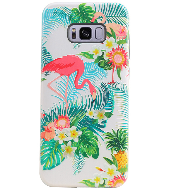 Flamingo Design Hardcase Bagcover til Samsung Galaxy S8 Plus