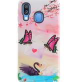 Butterfly Design Hardcase Backcover for Samsung Galaxy A40