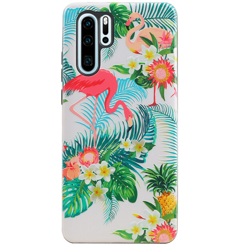 Flamingo Design Hardcase Bagcover til Huawei P30 Pro