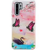 Cubierta trasera rígida con diseño de mariposa para Huawei P30 Pro