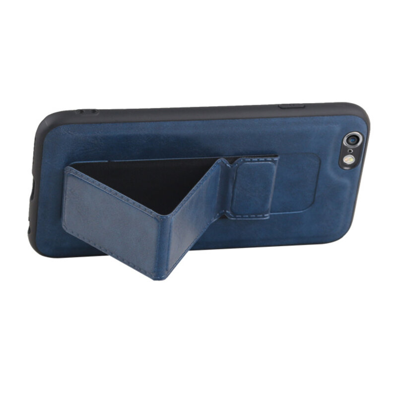 Grip Stand Hardcase Backcover voor iPhone 6 Blauw