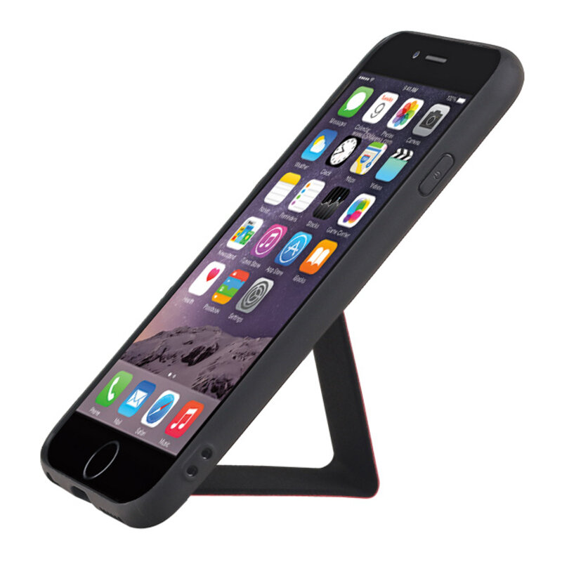 Grip Stand Hardcase Backcover voor iPhone 6 Rood