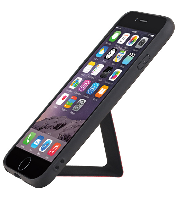 Grip Stand Hardcase Backcover für iPhone 6 Red