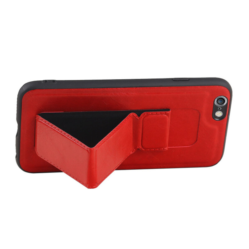 Grip Stand Hardcase Backcover voor iPhone 6 Rood