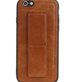 Grip Stand Hardcase Backcover for iPhone 6 Brown