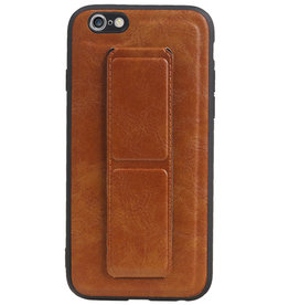 Grip Stand Hardcase Backcover für iPhone 6 Braun