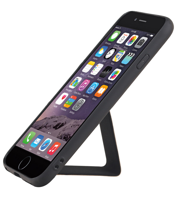 Grip Stand Hardcase Backcover für iPhone 6 Braun