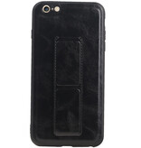 Grip Stand Hardcase Backcover für iPhone 6 Plus Schwarz