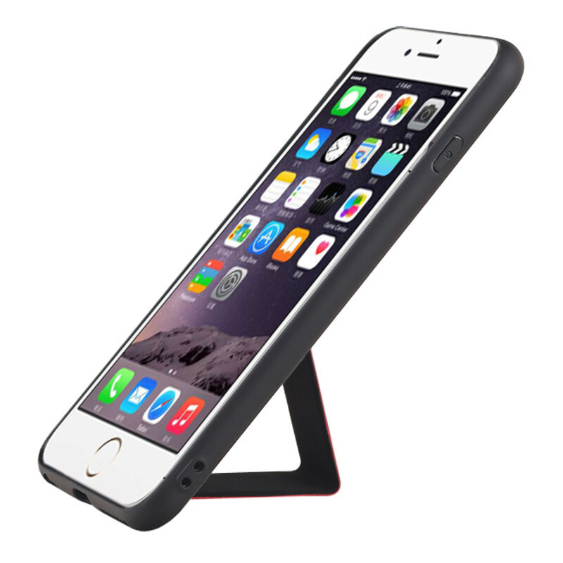 Grip Stand Hardcase Backcover for iPhone 6 Plus Red