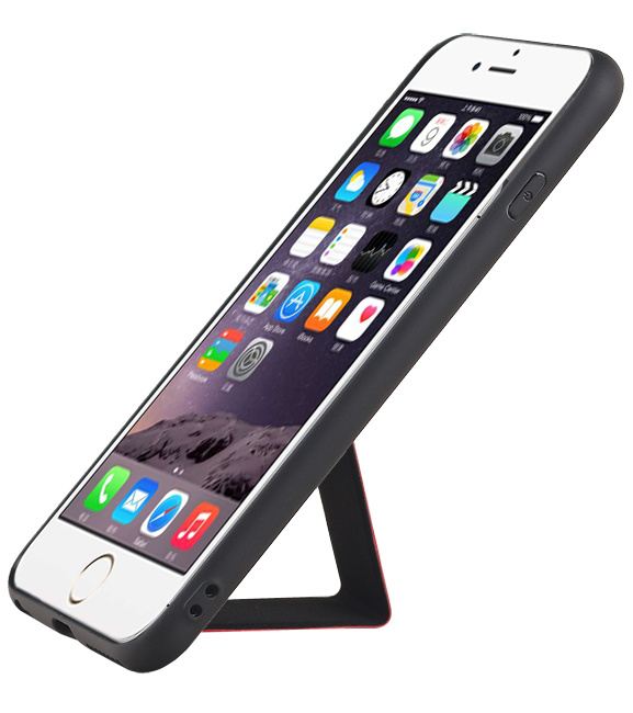 Grip Stand Hardcase Backcover for iPhone 6 Plus Red