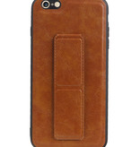 Grip Stand Hardcase Bagcover til iPhone 6 Plus Brown