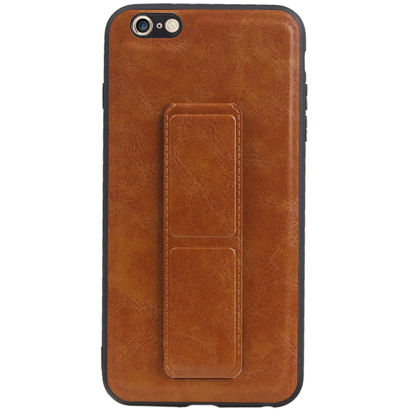 Grip Stand Hardcase Backcover per iPhone 6 Plus Marrone