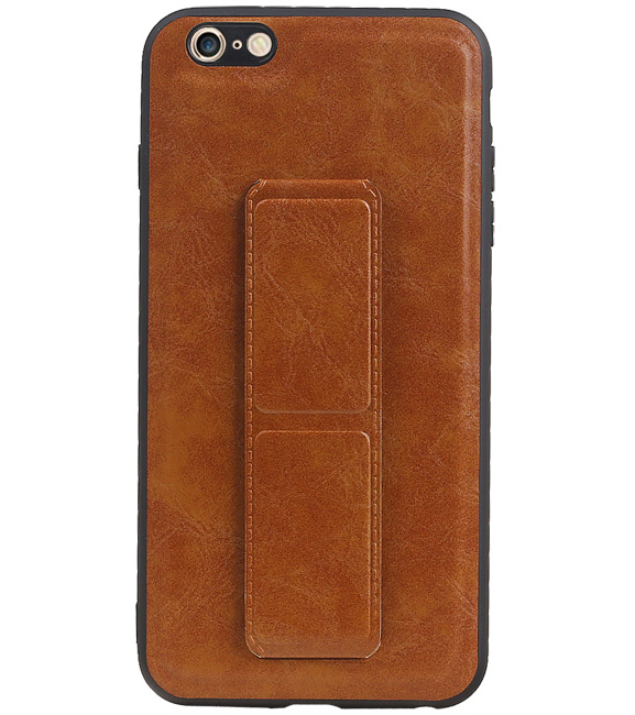 Grip Stand Hardcase Backcover for iPhone 6 Plus Brown