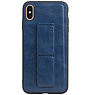 Grip Stand Hardcase Bagcover til iPhone XS Max Blue